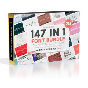 ID0610 - 47 in 1 Font Bundle Sale | Koleksi Font Eksklusif untuk Desain Kreatif & Profesional