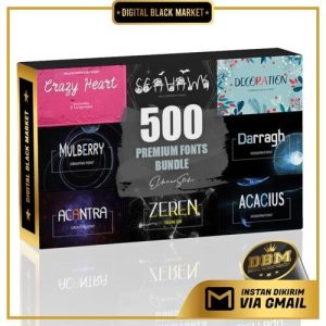 ID0611 - 500 Premium Fonts