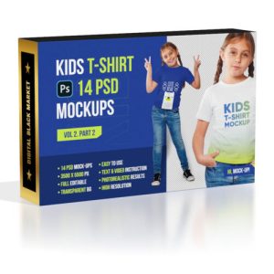 Kids Girl T-Shirt Mockups Vol2 Part 1