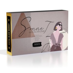 Sonnet Abstract Gouacheink Art