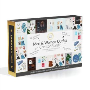 Men Women Outfit Creator Bundle  - Photoshop