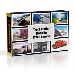 Truck Trailer Mock Up 12 In 1 Bundle