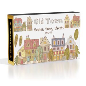 Old Town Clipart Collection