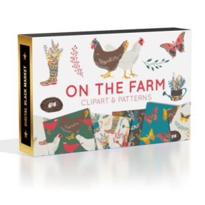 On The Farm Clipart And Digital Paper Set
